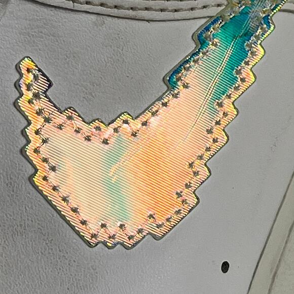 Nike Air Force 1 CV1699-100 Men\'s Shoe Size 10 White Iridescent Pixel Sneaker